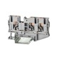 Клемма проходная, зажим push-in, 3 точки подключения, 6 кв.мм, серая  VPR-6-TWIN-GY  DKC