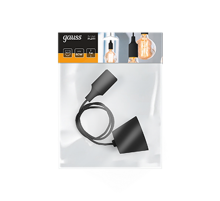 Светильник подвесной шнур под лампу Decor PL011 черный E27, 1 м, 1/40  PL011  Gauss