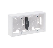 SUNO Коробка для накладного монтажа механизмов серии SUNO 2-постовая. Цвет "Белый"  721195  Legrand