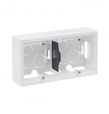 SUNO Коробка для накладного монтажа механизмов серии SUNO 2-постовая. Цвет "Белый"  721195  Legrand