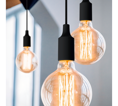 Светильник подвесной шнур под лампу Decor PL011 черный E27, 1 м, 1/40  PL011  Gauss