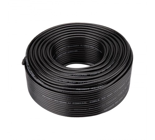 Кабель RG-58 A/U, (64%), 50 Ом, 100м., черный  01-2003  REXANT