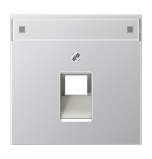 Крышка для ординарной телефонной и компютерной розетки UAE с полем для надписи; алюминий  AL2969-1NAUA  Jung