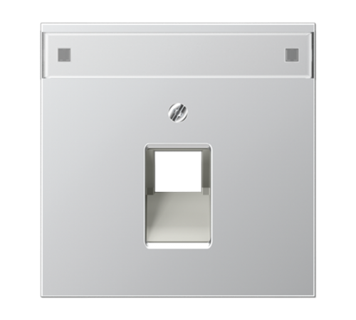 Крышка для ординарной телефонной и компютерной розетки UAE с полем для надписи; алюминий  AL2969-1NAUA  Jung