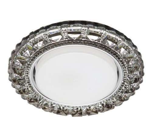Светильник точечный встраиваемый декоративный CD4045 20LED*2835 SMD 4000K, 15W GX53, без лампы, серый, хром  41410  Feron