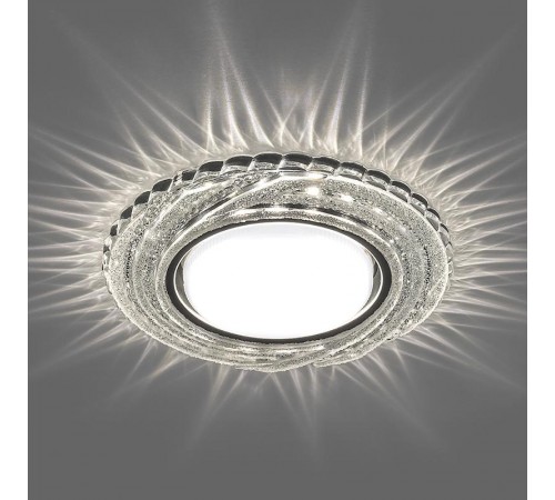 Светильник потолочный встраиваемый под лампу GX53 CD4037 20LED*2835SMD 4000K, 15W GX53, без лампы, прозрачный, хром  40504  FERON