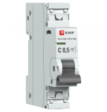 Выключатель автоматический однополюсный 0,5А (C) 6кА ВА 47-63N PROxima M63610T5C  EKF