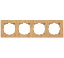 Рамка для розеток и выключателей Intro Accent 6-504-11 на 4 поста, СУ, сосна  Б0063771  Intro