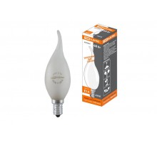 Лампа накаливания ЛОН 60Вт E14 230В свеча на ветру матовая  SQ0332-0024  TDM