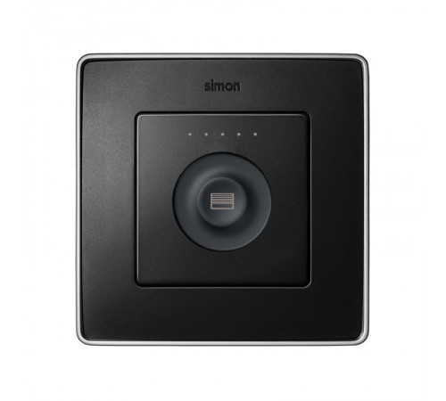 Сенсорный 1-кл выключатель с тематической маркировкой Т2, регулирования, графит  8000614-038  Simon