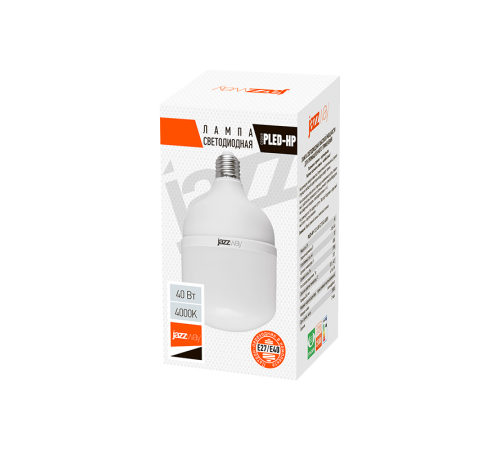 Лампа светодиодная мощная PLED-HP-T120 40w 4000K E27/E40 (переходник в компл.)  .1038937A  Jazzway