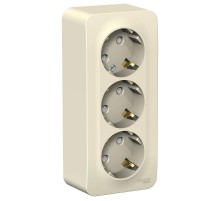 Blanca Молочный О/У с изолирующей пластиной Розетка 3-ая с заземлением со шторками 16А, 250В  BLNRA011312  SE