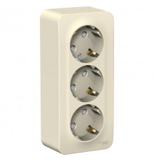 Blanca Молочный О/У с изолирующей пластиной Розетка 3-ая с заземлением со шторками 16А, 250В  BLNRA011312  SE