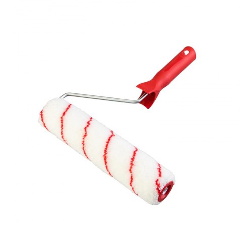 Валик полиамид белый с желтой полосой, ворс 11 мм, ширина ролика 240 мм,  42 мм, бюгель 6 мм  89-0026  REXANT