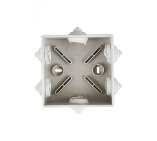 Коробка распределительная КМ41235 для о/п 85х85х40 мм IP44 (RAL7035, 6 гермовводов)  UKO11-085-085-040-K41-44  IEK