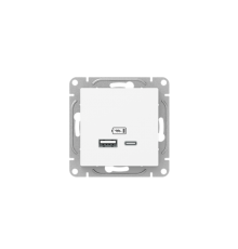 Механизм розетки USB-A+С, белый Эпика EKF  UP1-SOW-USBA+USBC  EKF