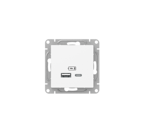 Механизм розетки USB-A+С, белый Эпика EKF  UP1-SOW-USBA+USBC  EKF