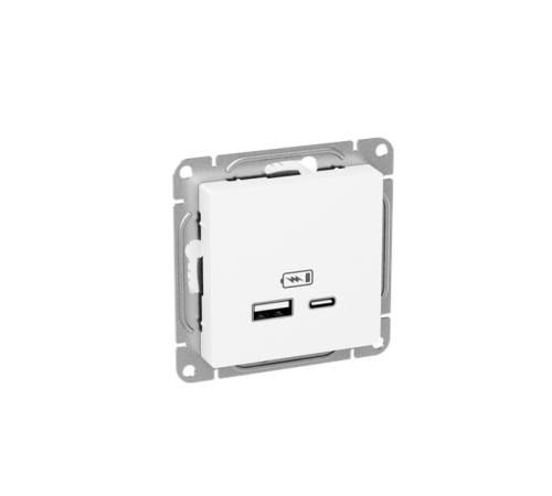 Механизм розетки USB-A+С, белый Эпика EKF  UP1-SOW-USBA+USBC  EKF