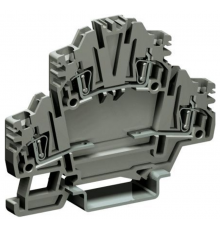 Клеммный зажим. Двухуровневый. Пружинный. 2,5 кв.мм. Верхний уровень проходной, нижний разомкнутый. Для установки электр  ZHD441GR  DKC