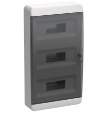 Корпус пластиковый навесной на 36 модулей ЩРН-П-36 IP41 черная прозрачная дверь TEKFOR  TF5-KP12-N-36-41-K01-K03  IEK