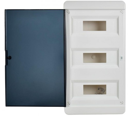 Корпус пластиковый навесной на 36 модулей ЩРН-П-36 IP41 черная прозрачная дверь TEKFOR  TF5-KP12-N-36-41-K01-K03  IEK