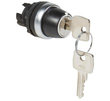 Переключатель с ключом № 455 - Osmoz - для комплектации - без подсветки - IP 66 - 2 положения с фиксацией и ключ - 90°  023954  Legrand