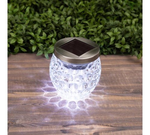 Светильник садовый уличный ERASF22-31 Хрустальный шар на солнечных батареях 10 см  Б0053378  ЭРА