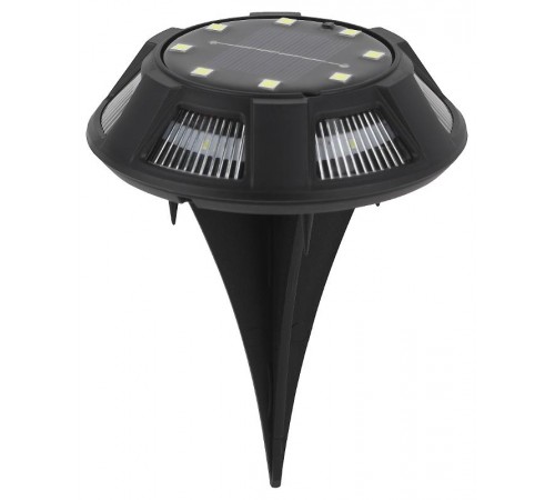 Садовая подсветка Таблетка на солнечной батарее ERAST024-01 сталь, пластик, 8 LED, 11,5*11,5*3 см  Б0057662  ЭРА