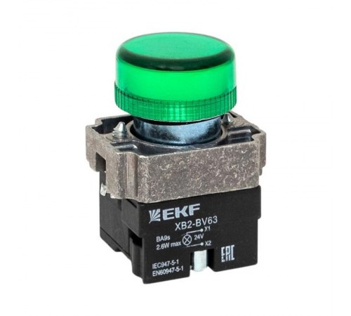Лампа сигнальная BV63 зеленая EKF 24В PROxima  xb2-bv63-24  EKF