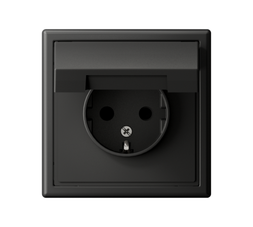 ArtGallery Базальт Розетка с заземлением, со шторками, с крышкой, 16А, IP20, механизм  GAL001446  SE