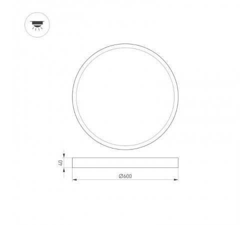 Светильник SP-BASIC-R600-48W Warm3000 (WH, 120 deg, 230V) (arlight, IP40 Металл, 3 года)  020524(1)  Arlight