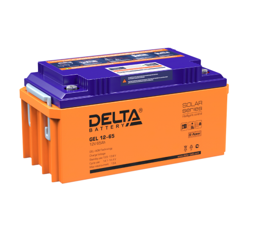 Аккумуляторная батарея Solar серии GEL 12-65 12В/65Ач  GEL 12-65  DELTA