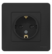 Blanca Антрацит С/У Розетка с заземлением со шторками, 16А, 250В  BLNRS001116  SE