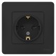 Blanca Антрацит С/У Розетка с заземлением со шторками, 16А, 250В  BLNRS001116  SE