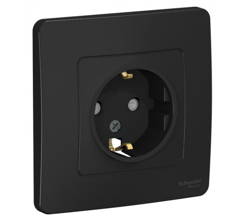 Blanca Антрацит С/У Розетка с заземлением со шторками, 16А, 250В  BLNRS001116  SE