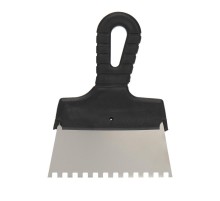 Шпатель фасадный 150 мм зуб 6х6 нержавеющая сталь, пластмассовая ручка  89-0221  REXANT