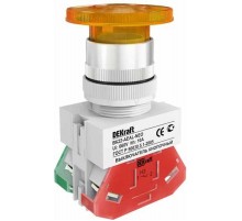 Выкл. кноп. грибок AELA 22 мм Цвет:ЖЕЛТЫЙ неон 220  25031DEK  DEKraft