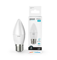 Лампа светодиодная LED 6Вт E27 220В 4100К Elementary свеча  33226  Gauss