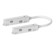 Соединитель-коннектор для низковольтного шинопровода, белый, гибкий LD3002  41972  FERON