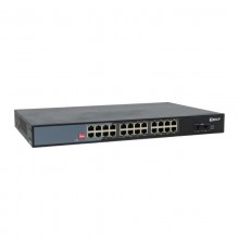 Промышленный неуправляемый коммутатор U-2GX/SFP-24GTP-R, 2 порта 1000Base-X SFP, 24 порта 10/100/1000Base-T(X) RJ45 c PoE, монтаж в 19" стойку TSX TS