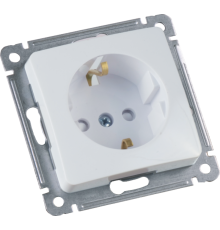 РС16-412 Механизм розетки одноместной с заземляющим контактом, со шторками