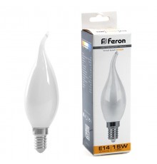 Лампа светодиодная, (15W) 230V E14 2700K матовая, LB-718  38260  FERON