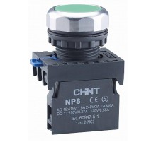 Переключатель управления с фиксацией NP8-20XD/21 2НО зеленая AC/DC24В(LED) IP65 (R)  667192  CHINT