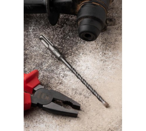 Бур по бетону SDS-plus 6х160 мм (4 резца)(4S спираль) EKF Expert  db-6-160-4x4  EKF