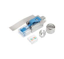 Разъем RJ-45(8P8C) полевой заделки под витую пару, FTP, CAT 6А (50 µ"/ 50 микродюймов) серия PRO  02-0373  REXANT