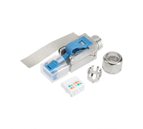 Разъем RJ-45(8P8C) полевой заделки под витую пару, FTP, CAT 6А (50 µ"/ 50 микродюймов) серия PRO  02-0373  REXANT