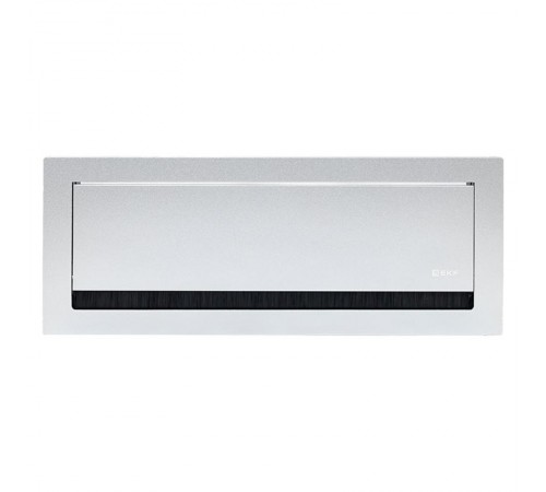 Встраиваемый настольный лючок, 8 модулей=4 поста, C-Line, металлик  cl-vnl-8-s  EKF