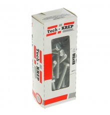 Болт DIN933 8.8 с шестигранной головкой оцинк. М6х40 (50 шт) - коробка с ок. Tech-Kr ( 0,468 кг)  105204  Tech-KREP