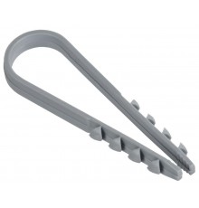 Дюбель-хомут 11х18мм круг. каб. нейл. серый (100шт) GENERICA  UDH13-11-18-100-K03-G  GENERICA