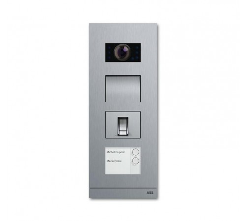 Станция вызова, видео, 2 кл., со счит. отпечатка пальца, сталь  8300-0-0436   2CKA008300A0436  ABB